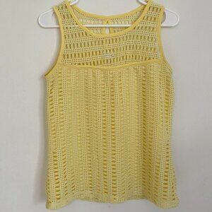 Le Rouge Yellow Crochet Tank Top - Size S - For a good cause!